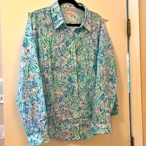 Lilly Pulitzer linen button down
